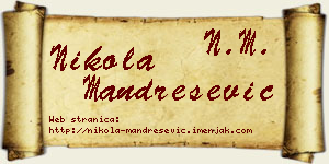Nikola Mandrešević vizit kartica